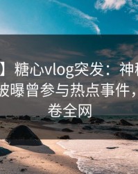 【爆料】糖心vlog突发：神秘人在傍晚时刻被曝曾参与热点事件，心跳席卷全网