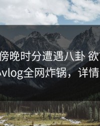 明星在傍晚时分遭遇八卦 欲言又止，糖心vlog全网炸锅，详情速看